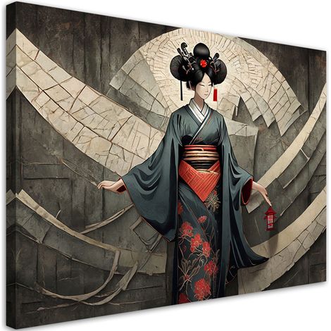 Tableau sur toile Tableau sur toile Geisha 90x60 (1/5)