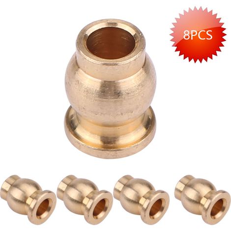 Lot de 8 biellettes de direction à billes métalliques avec boulons de fixation pour crawler/camion/voiture tout-terrain RC (doré) (1/5)