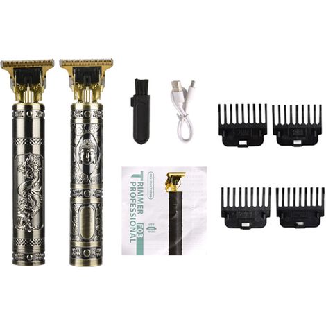 2 lames tondeuse cheveux professionnelle, puissante électrique coupe avec lames inox acier inoxydable, kit coiffure homme réglable (1/5)
