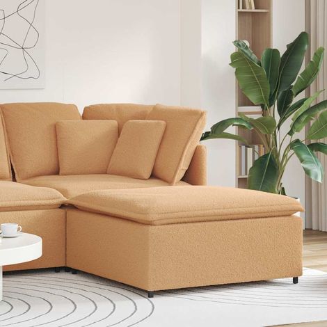 Modulares Sofa Fußhocker-Modul Beige 100x100x48 cm (1/5)