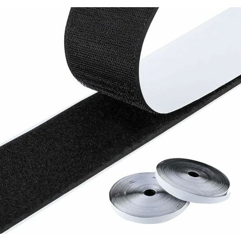 1 Rouleau Bande adhésive magnétique, 20 mm, noire, pour moustiquaires, cadres photo, maison, bureau (1/5)