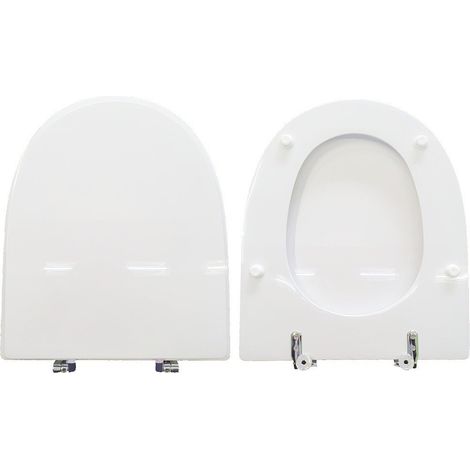 Copriwater Lara Hatria legno rivestito in resina poliestere bianco (1/4)