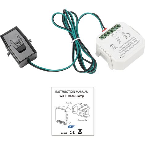 Ortviai Compteur d'énergie intelligent WiFi 1 phase pour système solaire PV – Précision 0,5 %, affichage en temps réel via appli Tuya (1/5)