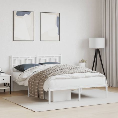 Estructura cama sin colchón con cabecero metal  135x190cm