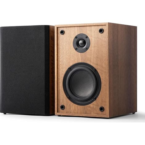 Enceintes Bibliothèque Actives Bluetooth, Hi-FI 60 W RMS Haut-parleurs 2 voies de 4", 30Hz–20kHz, télécommande, entrée auxiliaire, Bluetooth et boîtier en MDF (1/5)