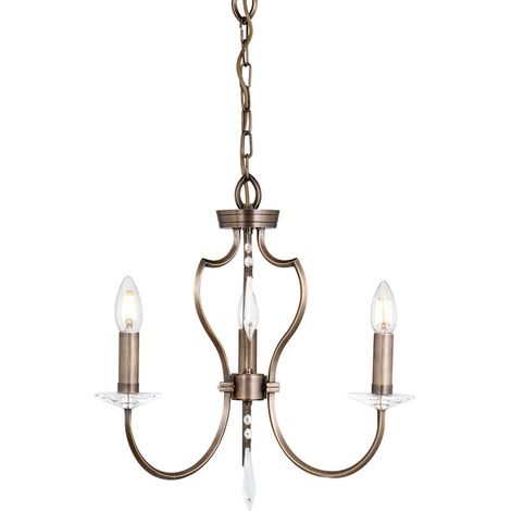 Lampadario plafoniera lampada a sospensione lampada a sospensione ottone cristalli bronzo scuro