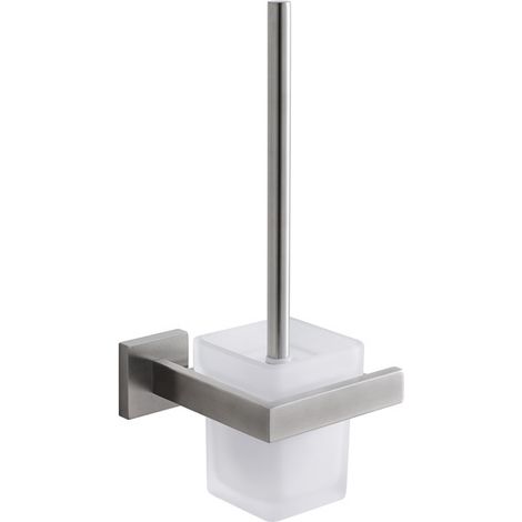 Brosse de toilette en verre avec brosse de rechange, ensemble de brosse de toilette, montage mural