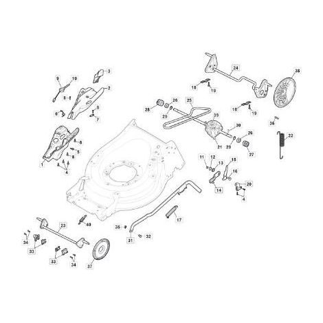 TRAKTION GR. GT MONOxMP1 50-55 CENTRAL PULS ORIGINAL STIGA - 181003114/0