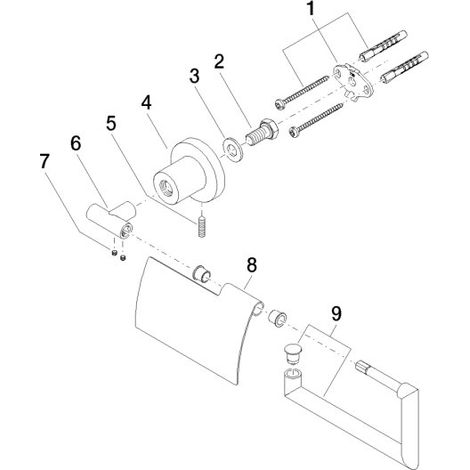 DORNBRACHT 83510892-42 Porte-rouleau papier avec couvercle TARA