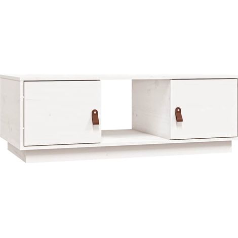 Maison Exclusive - Mesa de centro de madera maciza de pino blanco (1/5)