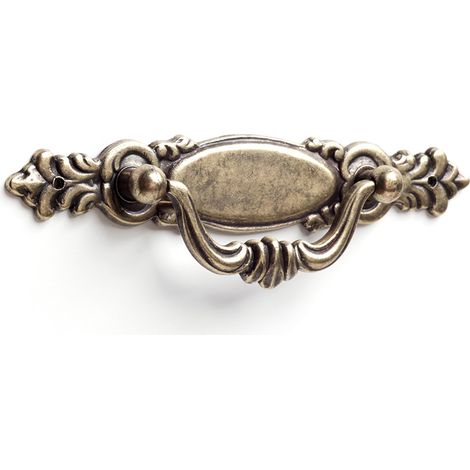 Asa en zamak con acabado cuero, dimensiones: 125x34x16mm, entrepuntos: 64mm -