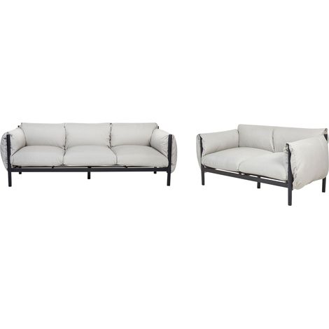Gartensofa Set 5-Sitzer ESPERIA Grau Metall (1/4)