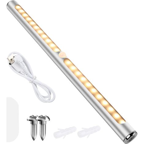 Berührungs- und PIR-Möbelleuchte, 2 Modi, USB, 600 mAh Akku, 5 V / 2 W / 22 LEDs (weiß) (1/5)