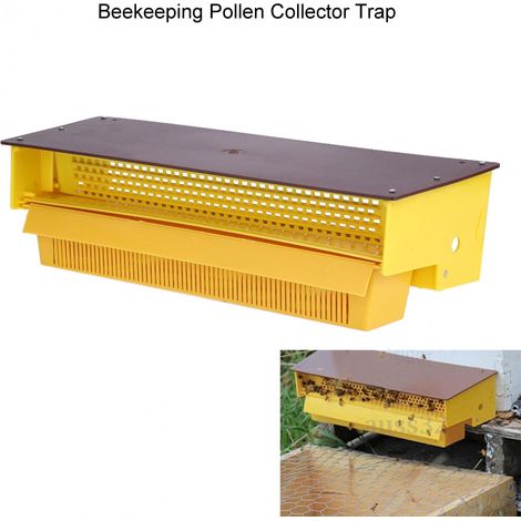Bac de collecte de pollen en plastique jaune, entrée du piège à pollen, collecteur de pollen pour apiculteur (1/5)