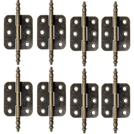 8 PCS Antique Brass Hinge with Screws Vintage Flat Hinge 70 35mm Vintage Cupboard Door Hinge Bronze Folding Hinges Antique Furniture Hinge for Jewelry Box, Wardrobe (1/5)