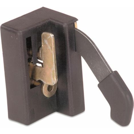Serratura universale cabine con copertura nera dx leva piegata (1/2)