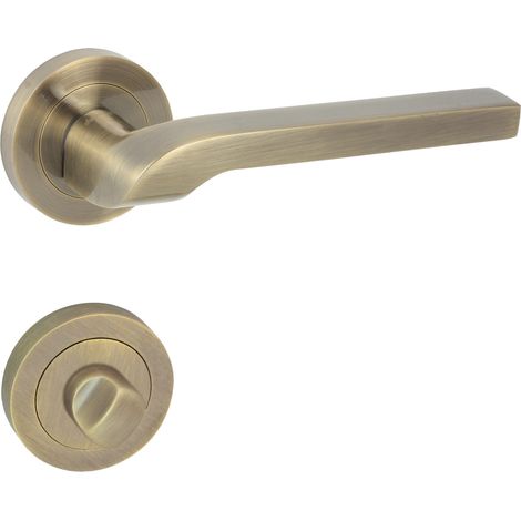 Poignée de porte d'entrée à cylindre – Finition bronze – Sens d'ouverture réversible – Diamètre 50mm – Installation rapide et facile – Domino