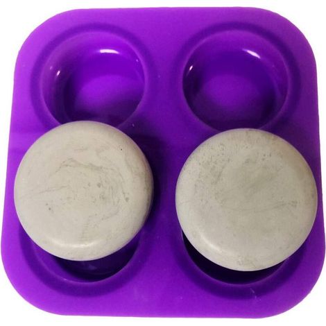 Moule Silicone - 1 pièce, Moule Silicone Oursin Rond 4 Cavités - Pour Ciment/Gypse, Peinture Mandala (1/5)