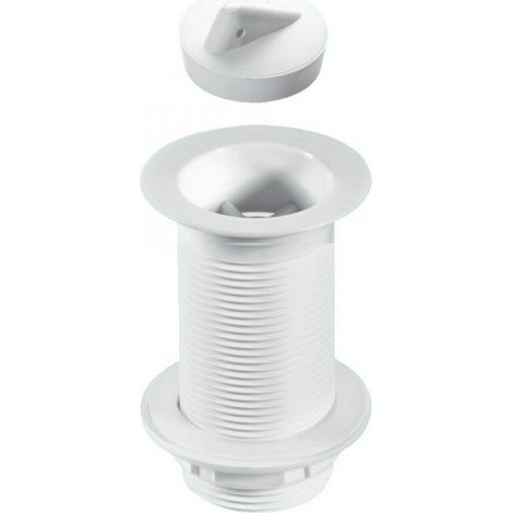 Mcalpine 1 1/4" White Plastic Basin Waste with PVC Plug