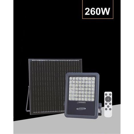 TrAdE Shop Traesio - Faro Led 260 Watt Con Pannello Solare Luce Naturale 4000k Telecomando Tk09-260w - (1/3)