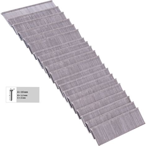 Nägeln 15mm für Elektrotacker - Universal - 1000 Stück