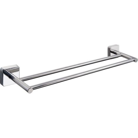 Portasciugamani doppia barra 50cm in acciaio modello Kaman  CLODE-C kamalu