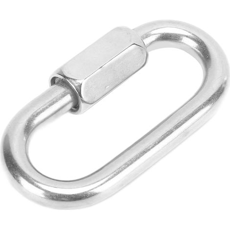 Mousqueton en acier inoxydable 10mm, connecteur rapide en forme de O pour équipement de plein air et accroche sécurisée