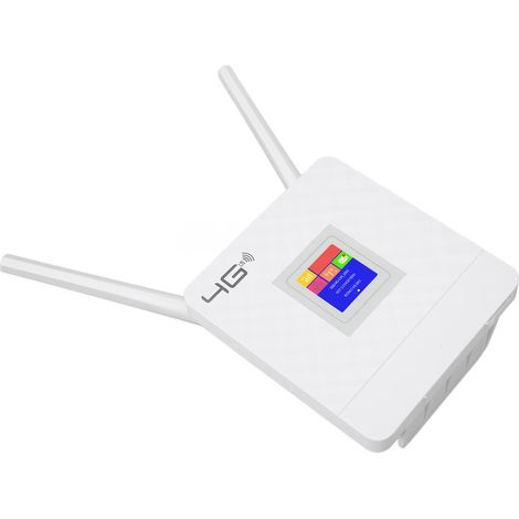 Routeur sans fil 4G LTE avec emplacement pour carte SIM, 300 Mbps, débloqué, point d'accès Wi-Fi mobile avec 2 antennes détachables, prise UE 100-240 V