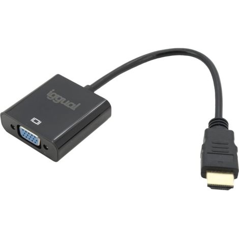 Iggual Adaptateur hdmi vers vga + audio (3,5 mm) (1/3)