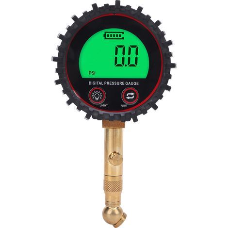 Digital Tire Pressure Gauge with Rotating Junction, High Accuracy, Large LCD Screen, 1/8" (10 mm) Thread (1/5)