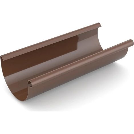 Gouttière Marron 2m, Gouttière PVC Système 100 (1/2)