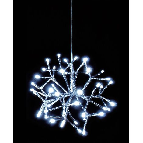 Estrella Colgante 48 Luces Leds en Blanco Frio para Exterior