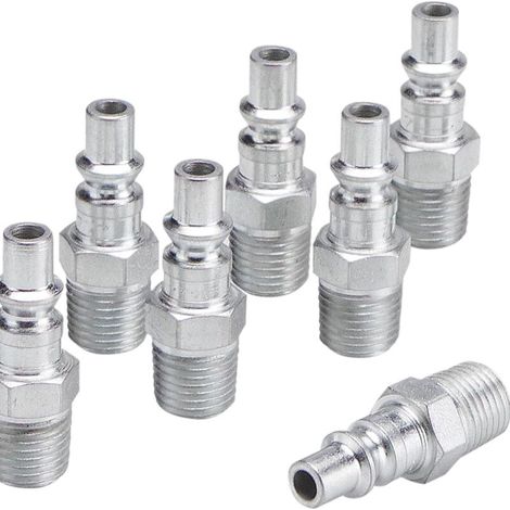 YMYNY 10 PCS Raccords de compresseur 1/4"BSP Raccord Rapide Pneumatique Européen (1/5)