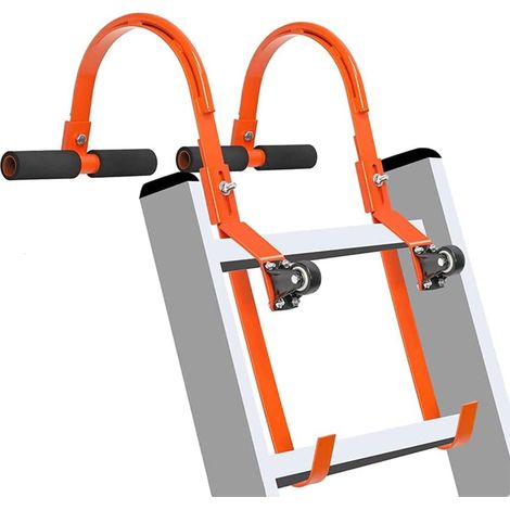 MINKUROW 2 Stück Dachleiterhaken, Leiterdachadapter, robuste Dachverlängerung aus Stahl, Dachleiter mit Radstahl, Leiterstabilisator 500 LB Tragfähigkeit (1/5)