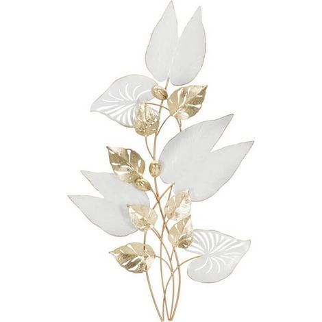 Decorazione da parete Mauro Ferretti metallo bianco oro 53x91 cm (1/5)
