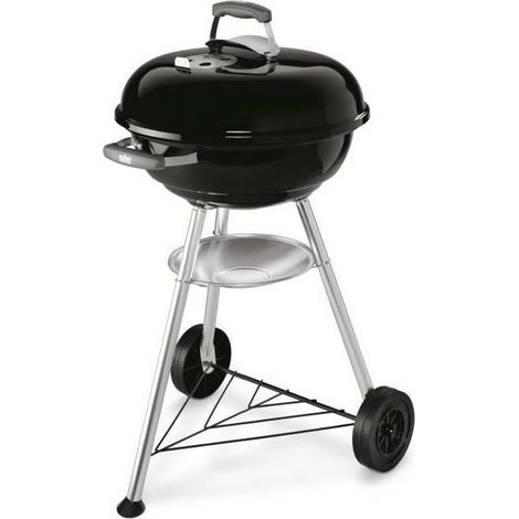 Barbecue à charbon WEBER Compact Kettle 47cm - Acier chromé - Noir