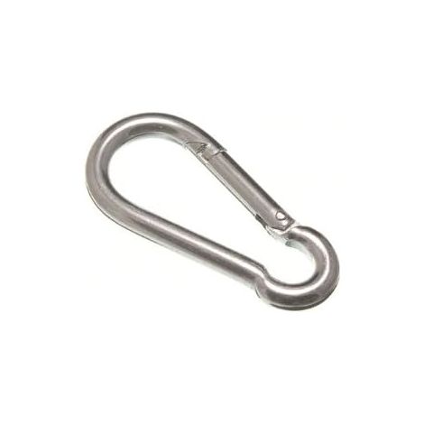 2 mousquetons M5 en acier zingué avec verrouillage à ressort – Polyvalent et durable (1/2)