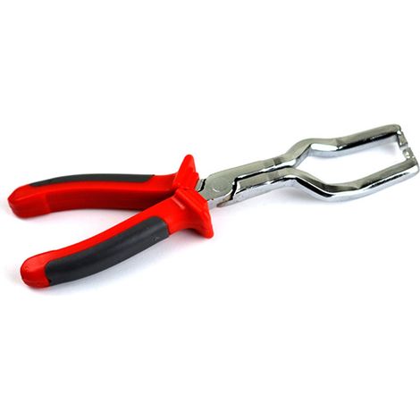 Pince pour conduite de carburant, poignée antidérapante en PVC, acier allié, rouge, pour déconnexion et démontage de tuyaux, pour la réparation automobile (1/5)