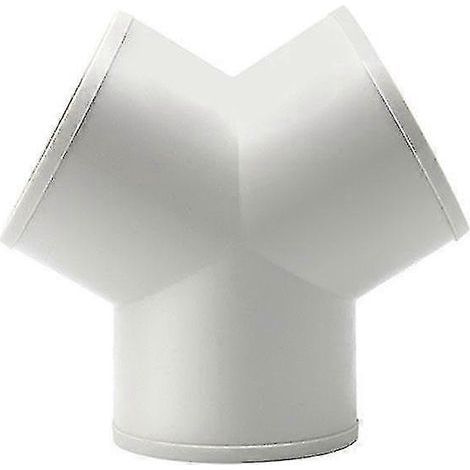 Répartiteur en Y circulaire Fantronix 150 mm pour conduit de ventilation rond - Raccord flexible pour tuyau en PVC blanc de 6 pouces (1/4)
