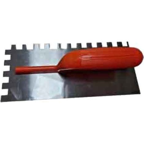 FRATTONE DENTATO C/MANICO IN PLASTICA CARDINALE 28x12 cm - Dentatura dx 10x10 mm