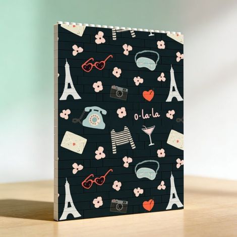 Cadre en blocs pour la Saint‑Valentin, cadeau pour anniversaire (1/5)