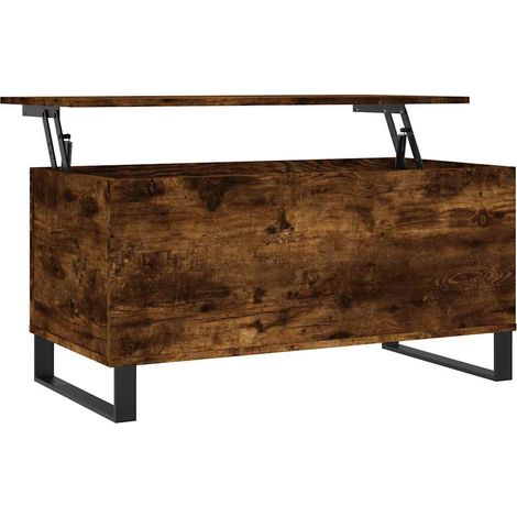Maison Exclusive - Mesa de centro madera contrachapada roble ahum