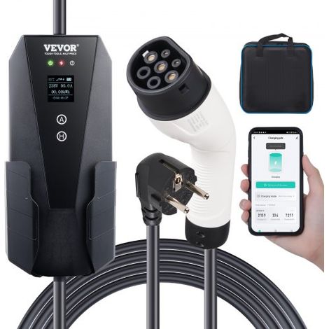 Chargeur EV Portable Type 2 Chargeur Voiture Électrique 16 A 3 (1/5)