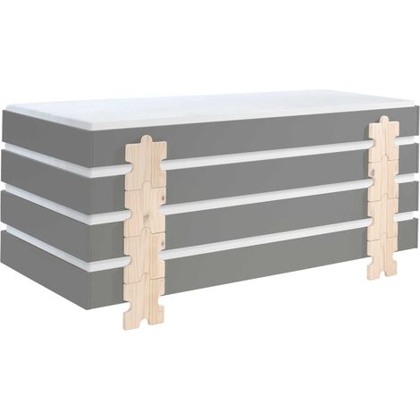 Lit d&039enfants Modulo Puzzle 90x200 empilable ensemble de 4 - (1/5)