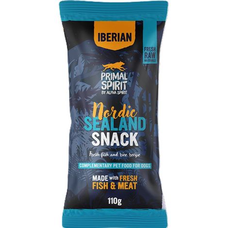 Primal Spirit Iberian Snack per cani Confezione da 110 g - Nordic Sealand 110 g
