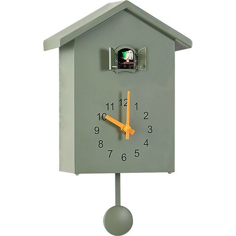 Horloge coucou style chalet, design minimaliste moderne pour décoration murale (1/5)