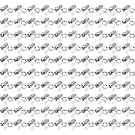Lot de 100 supports de LED chromés en plastique de 3 mm pour ampoules LED argentées (1/5)