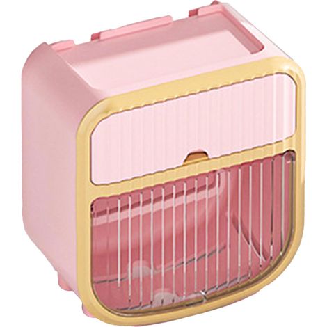 Porte rouleau WC mural rose, distributeur d’essuie-tout pratique, gain de place maison (1/4)
