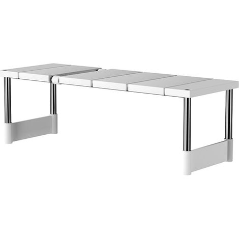 Rack De Rangement Sous-Evier - Acier Inoxydable Et PP - Rétractable 54-75 Cm - Hauteur 25 Cm Ou 54 Cm - Simple Ou Double Niveau - 1 Pièce (1/5)