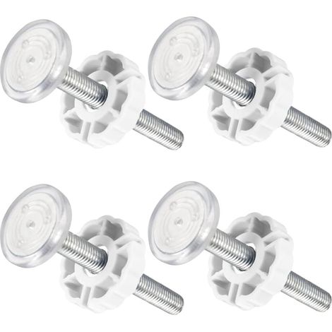 4 Pcs BarrièRe SéCurité Enfant M10 Tige FiletéE, Pour BarrièRe BéBé Ou Animal De Compagnie Stair Gate Tendeur Vis Stair Gate Escalier Extension Lead Screw Rods Kit De Vis(Blanc) (1/5)
